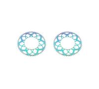 HKWFKAWA Set di 2 corone per bicicletta, a velocità singola, stretta, larga, 130 BCD, riparazione ruota dentata 56T