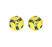 HKWFKAWA Set di 2 palloni da calcio misura 5, resistenti all'usura, per adulti, ragazzi, bambini, competizione, giallo intenso e nero