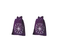 HKWFKAWA Set di 2 sacchetti per tarocchi, in velluto spesso, per carte da gioco, colore viola, 1