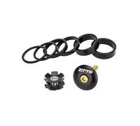 HKWFKAWA Set di rondelle per forcella anteriore e distanziale per bicicletta, colore: nero