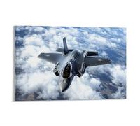 HKXXMTQMM Arma militare F-35 Lightning II - The Future of Air Dominance - Decorazione murale contemporanea da appendere, 50 x 75 cm