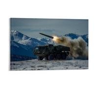 HKXXMTQMM Arma militare HIMARS M142 - Precision Strike Rideing Artiglieria Warfare arte contemporanea da appendere - Decorazione murale design 50 x 75 cm