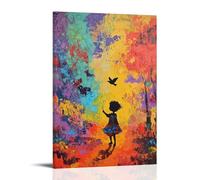 HKXXMTQMM Children's Art - Decorazione murale da appendere con colori dell'infanzia, 50 x 75 cm