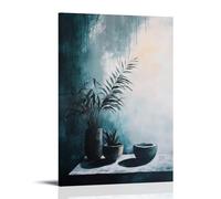 HKXXMTQMM Decorazione artistica da parete con scritta "Calm Zen, natura morta per studi di yoga e spazi tranquilli", decorazione da parete, 20 x 30 cm