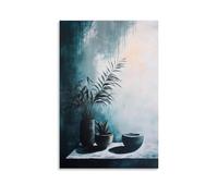 HKXXMTQMM Decorazione artistica da parete con scritta "Calm Zen, natura morta per studi di yoga e spazi tranquilli", decorazione da parete, 50 x 75 cm