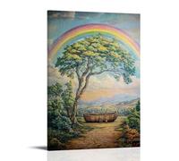 HKXXMTQMM Decorazione murale cristiana, Arca di Noè, Arca di Noè, Arco di Noè, Arco di Alleanza sulla Creazione, Decorazione Murale, 50 x 75 cm