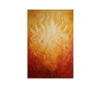 HKXXMTQMM Decorazione murale cristiana, pentecoste, fiamme dello Spirito Santo, decorazione artistica da parete contemporanea, 50 x 75 cm
