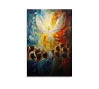 HKXXMTQMM Decorazione murale cristiana, pentecoste, la discesa dello Spirito Santo, contemporanea, decorazione murale, 30 x 45 cm