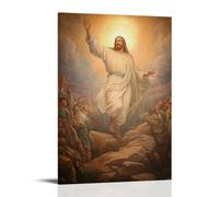 HKXXMTQMM Murale cristiano - La Resurrezione - Trionfo sulla morte contemporanea - Decorazione murale design 40 x 60 cm