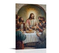 HKXXMTQMM Murale cristiano - L'ultima cena - Gesù che rompe il pane con i discepoli arte contemporanea da appendere - decorazione murale design 20 x 30 cm