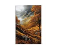 HKXXMTQMM Paesaggio - Autumn Whispers in the Scottish Highlands Contemporanea Hanging Wall Art - Decorazione murale design 50 x 75 cm