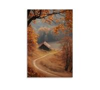 HKXXMTQMM Paesaggio - Autunno sussurri nella campagna boemia contemporanea da appendere - Decorazione murale design 60 x 90 cm