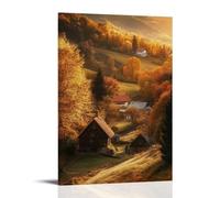 HKXXMTQMM Paesaggio - Autunno sussurri nella campagna boemia contemporanea da appendere - Decorazione murale design 60 x 90 cm