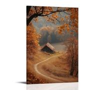 HKXXMTQMM Paesaggio - Autunno sussurri nella campagna boemia contemporanea da appendere - Decorazione murale design 60 x 90 cm