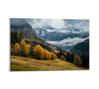 HKXXMTQMM Paesaggio - Autunno sussurri nelle Alpi Svizzere arte da parete contemporanea - Decorazione murale design 50 x 75 cm