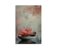 HKXXMTQMM Pittura artistica zen con natura morta per stanze spirituali e rilassanti, arte contemporanea, da appendere, decorazione murale, 30 x 45 cm