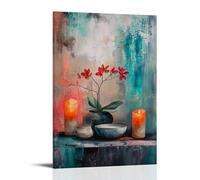HKXXMTQMM Pittura artistica zen con natura morta per studio di yoga e decorazione per la casa, arte contemporanea da appendere alla parete, design decorativo, 20 x 30 cm