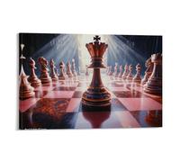 HKXXMTQMM Poster a scacchi Royal Gambit - Uno scontro di corone - Decorazione murale contemporanea da appendere - 60 x 90 cm