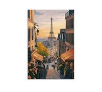 HKXXMTQMM Poster della città di Parigi - Eleganza in ogni angolo contemporaneo, da appendere, decorazione murale, 50 x 75 cm