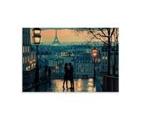 HKXXMTQMM Poster della città di Parigi - Romance Woven in Every Street - Decorazione murale contemporanea da appendere, 50 x 75 cm