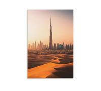 HKXXMTQMM Poster della città - Dubai Horizons - Where Desert Meets Skyline - Decorazione murale da appendere, design decorativo 50 x 75 cm