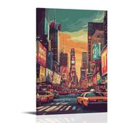 HKXXMTQMM Poster della città - New York - La città che non dorme mai - arte contemporanea da appendere alla parete - Design murale decorativo 50 x 75 cm