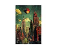 HKXXMTQMM Poster della città - New York - La giungla di cemento dove i sogni sono fatti arte contemporanea da appendere - decorazione murale design 40 x 60 cm
