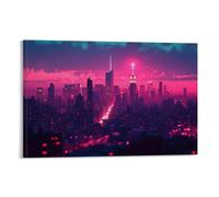 HKXXMTQMM Poster della città - New York Pulse - La città che non dorme mai - Decorazione murale decorativa 30 x 45 cm