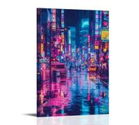 HKXXMTQMM Poster della città - Tokyo Nights - Neon Dreams in The Metropolis - Decorazione murale decorativa da appendere, 50 x 75 cm