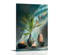 HKXXMTQMM Stampa artistica zen con natura morta per studi di yoga e sale di meditazione, decorazione artistica da parete contemporanea, decorazione murale, 40 x 60 cm
