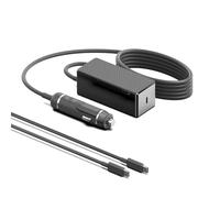 HKY 140W Caricabatteria da Auto PD3.1 GaN Caricatore USB C per MacBook PRO M2,iPhone 17/17 Pro/17 Pro Max,Galaxy S24 Ultra,Laptop,MSI Titan 18,Dell XPS 15 17,Steam Deck con Cavo Type C Veloce da 240W