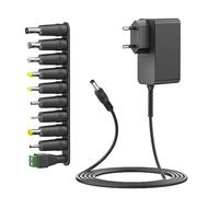 HKY Adattatore di alimentazione 12 V 18 W 1,5 A per fotocamere, strisce LED, modem, trasformatore 12 V per schermi e dispositivi elettronici, telecamera CCTV LED String luce