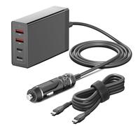 HKY Caricabatteria da auto USB C a 4 porte 140 W 100 W Adattatore di alimentazione USB-C veloce per Anker SOLIX C200 C300 Jackery Explorer 240 v2 Stazione di alimentazione portatile DJI Mavic 3 Pro