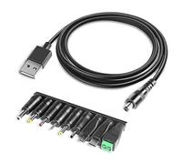HKY Cavo universale USB 1,8 m, 9 in 1 a spina cava, cavo adattatore con 9 connettori per JBL Charge 1 2 3, Flip 2 3 4, per TV Box, Philips Hue Hub, per OOONO CO-Driver NO2 CO per auto