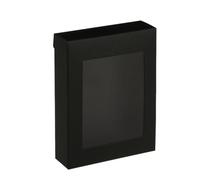 HKYBCF Scatola di imballaggio 10Pcs DIY Vintage Box Cake Package With Window Candy Wrapping Bag Wedding Birthday Valentine's Day per torte(Black,8x8x4cm)