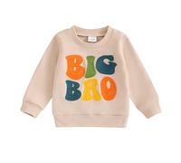 HKYFNNBW - Fratello Abbigliamento Abbinamento Vestito Manica Lunga Lettera Ricamo Felpa Pantaloni Set Bambino Ragazzo Vestiti Autunno, Cachi 5., 3-4 Years