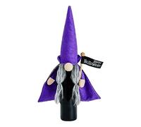 HKYFNNBW -Witch Halloween bottiglia di vino copertura spettrale bambola senza volto strega zucca bottiglia di vino decorazioni festa decorazione tavolo, Bambola viola, 43.1cm * 30.4cm/17 inches * 12
