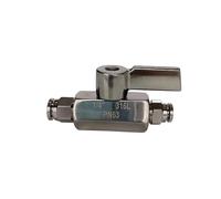 HKYPCOKVK Adattatore for valvola a Sfera Mini bidirezionale in Acciaio Inossidabile 304 con Attacco rapido a innesto da 4 mm, 6, 8, 10, 12, 14 e 16(12mm-12mm)