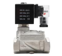 HKYPCOKVK Elettrovalvola a Membrana Pilota da G1/2" a G2 Valvola dell'Acqua normalmente Chiusa in Acciaio Inossidabile ad Alta Pressione Guarnizione NBR VITON(AC 24V-NBR,1 inch)