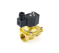 HKYPCOKVK Elettrovalvola elettrica in Ottone normalmente Chiusa da 1/2 "3/4" 1 "con Guarnizione NBR/FKM DN15 DN20 DN25 12V/24V/220V for Acqua Aria Olio Gas(Fkm Seal-dc12v,DN15)