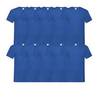 HL-Kauf - 10 t-shirt Fruit of the Loom con scollo a V, taglia M, L, XL, XXL, vari colori, 10 Royal, XL