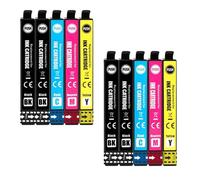 HL4win cartucce 405XL Compatibile con Epson 405XL Multipack per Workforce Pro WF-3820 WF-3825 WF-4830D WF-4820 WF-4825 Workforce WF-7840 WF-7830 WF-7835 (10 Pack 4 Nero 2 Ciano 2 Magenta 2 Giallo