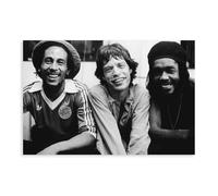 hlacr Poster su tela con il cantante Bob Marley, Mick Jagger, Peter Tosh, decorazione artistica da parete per soggiorno e camera da letto, 20 x 30 cm