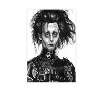 hlacr Poster su tela, motivo: Edward mani di forbici, decorazione artistica da parete per soggiorno, camera da letto, 50 x 75 cm