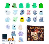 Hlagmix Calendario con conto alla rovescia fantasma, Halloween con fantasmi luminosi, 24 giorni, piccola decorazione per la casa per dicembre, adolescenti, ragazzi, ragazze, finestre, ghirlande