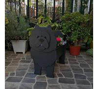 HLASMSPE Chow Chow - Vaso per piante da giardino, per decorazioni da giardino, piccolo cucciolo regalo per donne, contenitore per piante a forma di cane, 43 x 25 cm