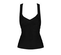 HLBandage Spaghetti Strap Women Rayon Long Bandage Top(L,Nero)