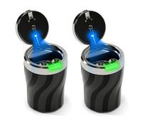 HLBLLRUXT Posacenere Auto, per Alfa Romeo Giulia Giulietta Mito Stelvio Posacenere Portatile Sigillato Ignifugo Temperatura Ad Alta Staccabile Grande capacità Posacenere