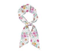 HLBSDM 3 Sciarpa alla moda con motivo floreale e a pois colorati, sciarpa da collo da donna, nastro per capelli, fascia per borse, foulard per capelli da donna, 47 x 3,1 pollici
