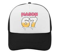 HLBSDM 67 Meme Divertente Sei Sette Numero Divertente Ragazzi Giovani Baseball Trucker Hats